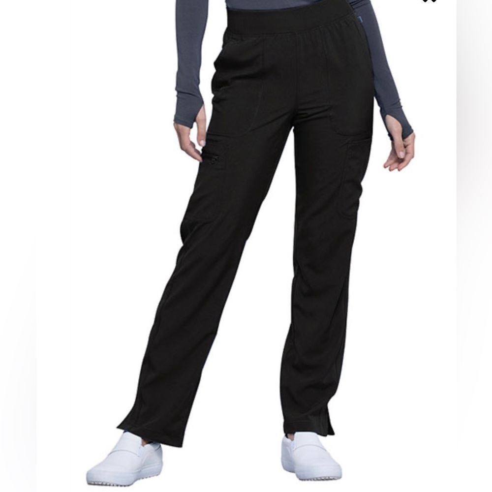 *SET OF 2 Black Cherokee Petite Length Scrub Pants sz sm; 1 Jogger and 1 Cargo